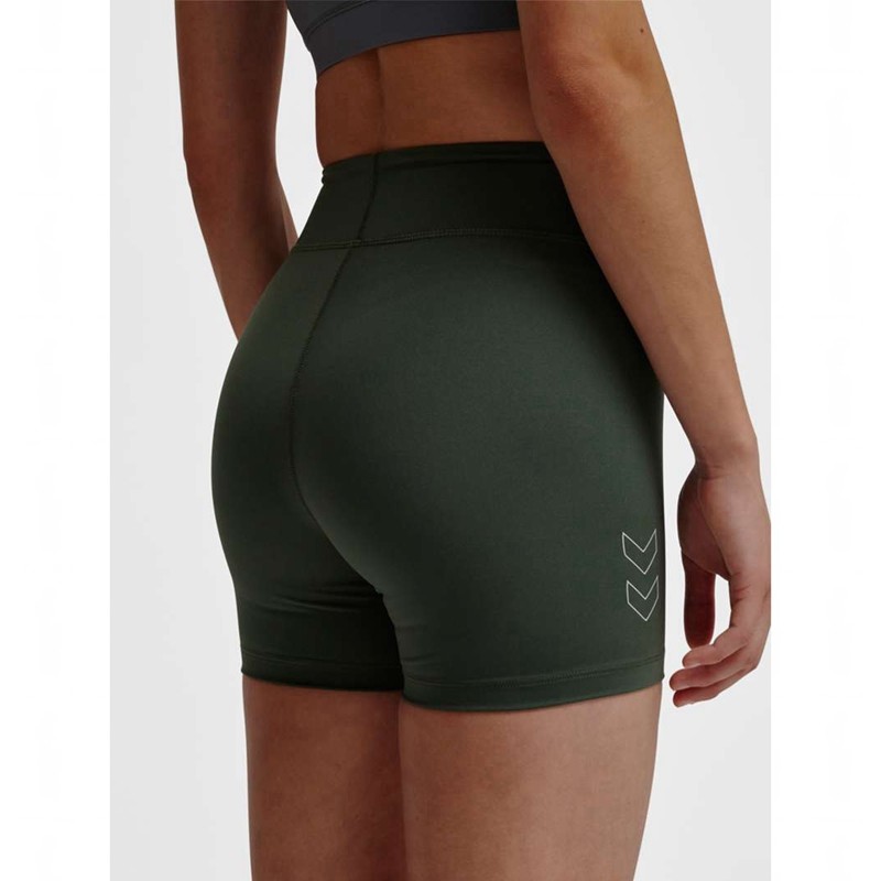 Hummel Te Fundamental Mw Tight Korte Broek Dames Groen | 148285-200