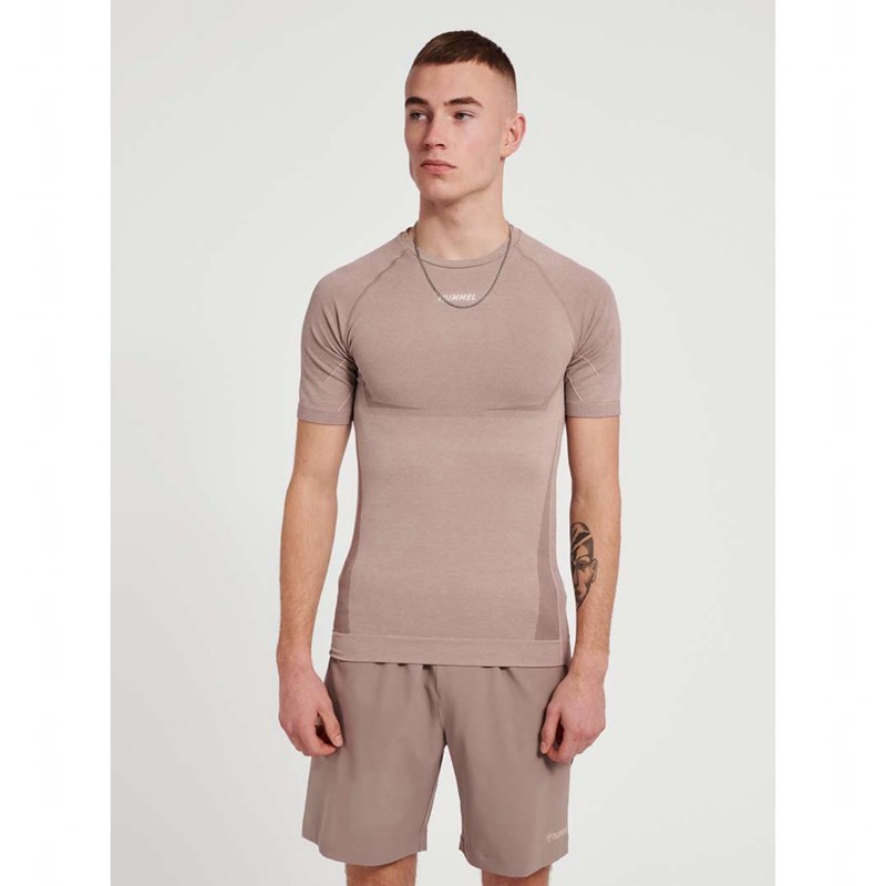 Hummel Te Mike Seamless Sport BH Heren Beige | 341761-836