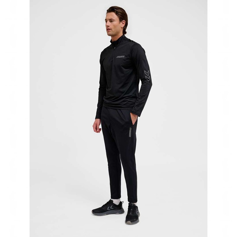 Hummel Te Strength Pl Half Zip Sweatshirts Heren Zwart | 305469-273