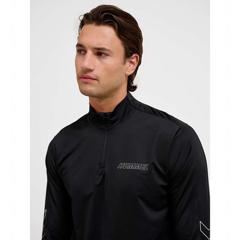 Hummel Te Strength Pl Half Zip Sweatshirts Heren Zwart | 305469-273