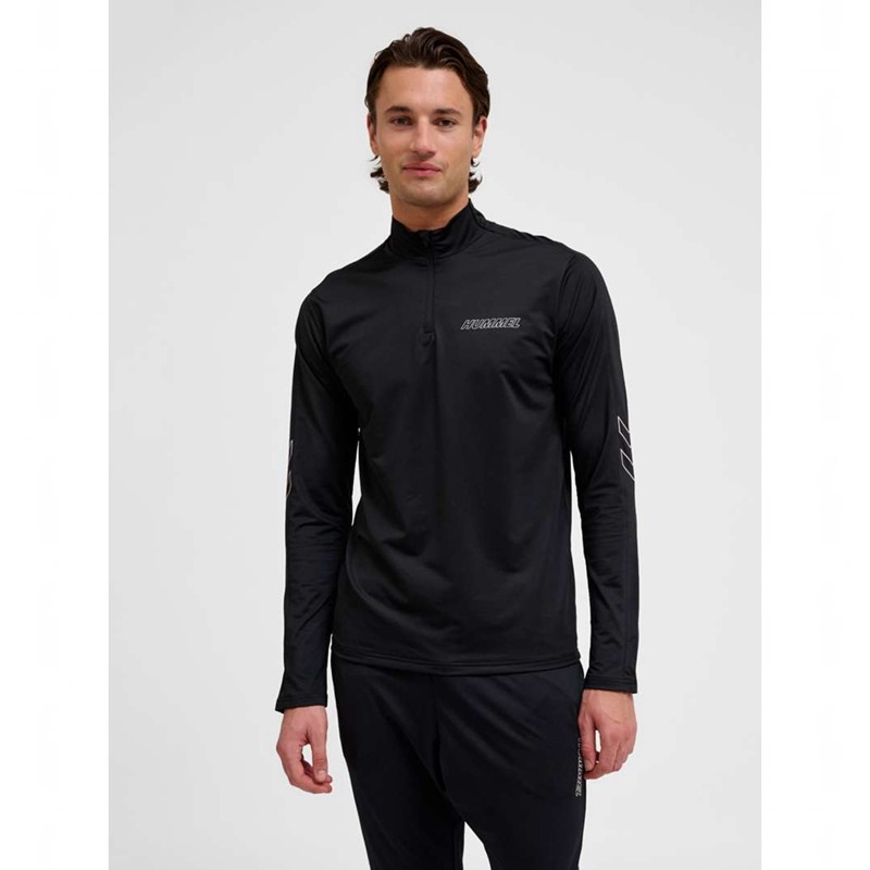 Hummel Te Strength Pl Half Zip Sweatshirts Heren Zwart | 305469-273