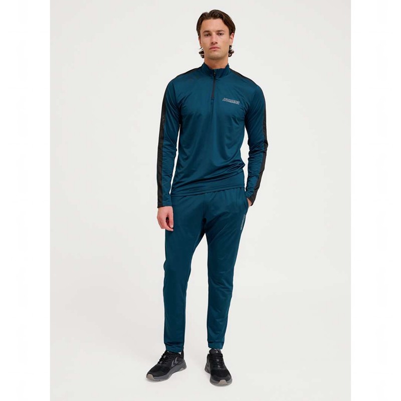 Hummel Te Strength Pl Half Zip Sweatshirts Heren Donkerblauw | 134701-165