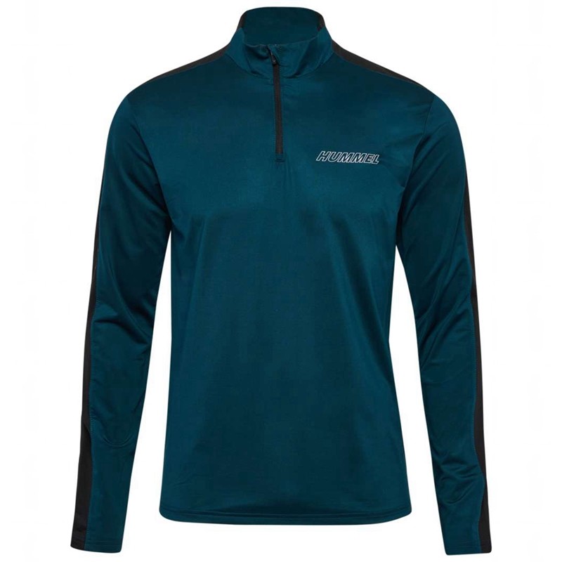 Hummel Te Strength Pl Half Zip Sweatshirts Heren Donkerblauw | 134701-165