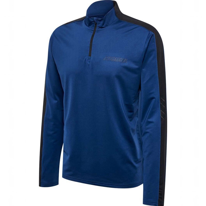 Hummel Te Strength Pl Half Zip Sweatshirts Heren Donkerblauw | 280081-280