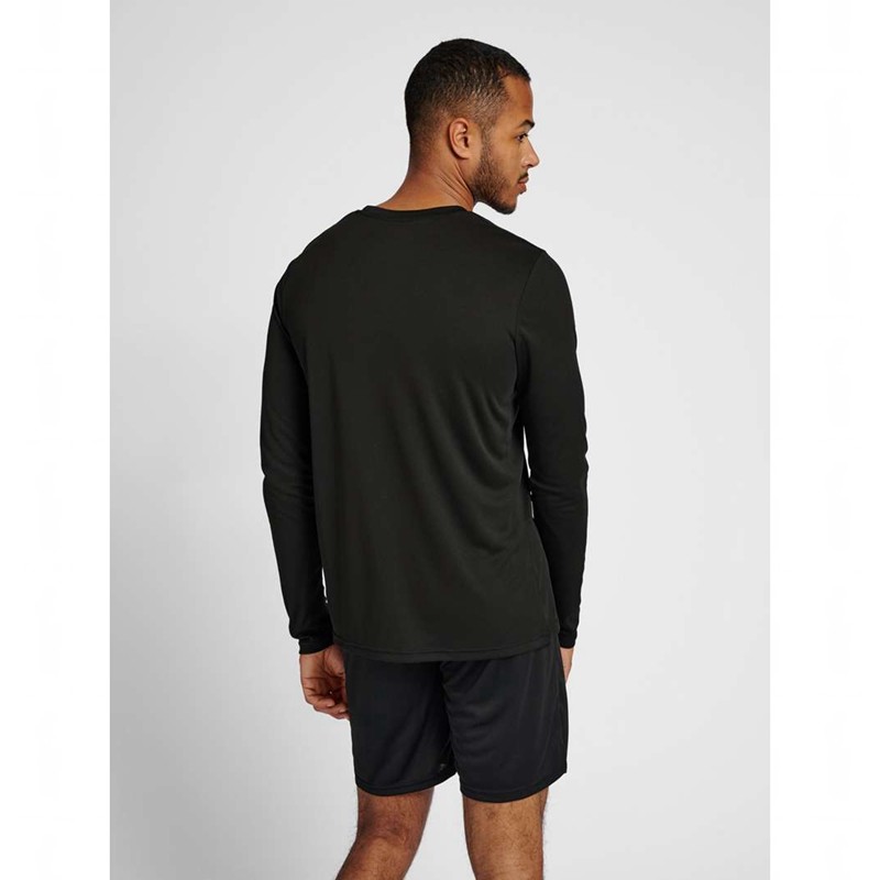 Hummel Te Tihalt L/S T-shirts Heren Zwart | 034100-129