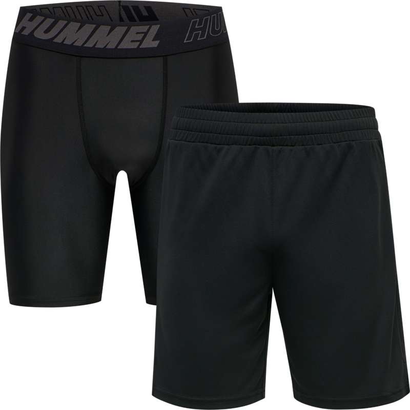 Hummel Te Topaz 2-pack Set Korte Broek Heren Zwart | 923811-729