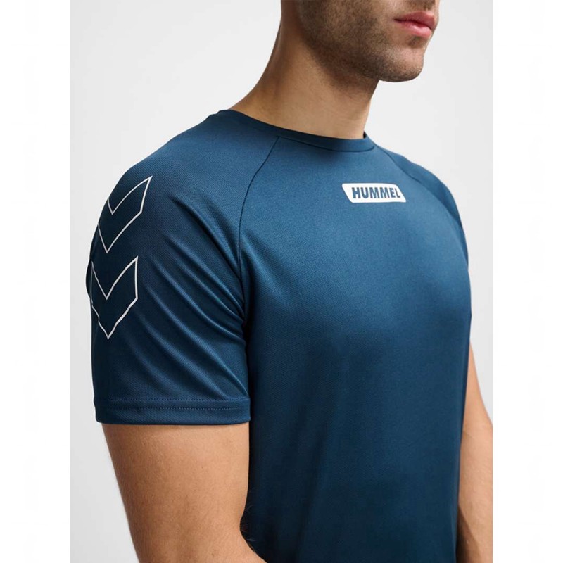 Hummel Te Topaz T-shirts Heren Blauw | 641514-990