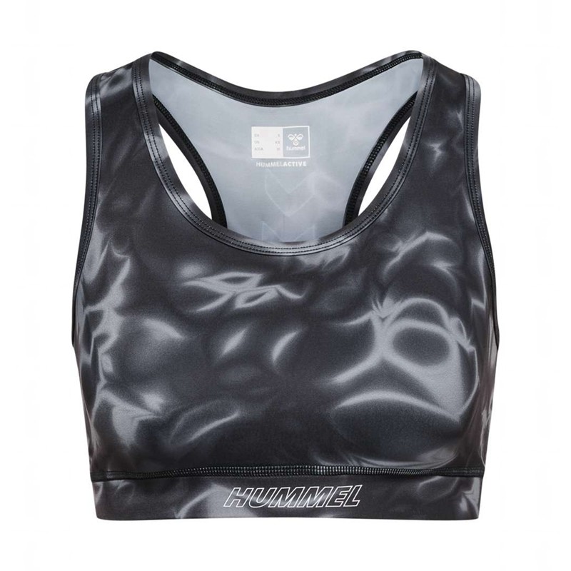 Hummel Te Twist Aop Sport BH Dames Zwart | 971936-367