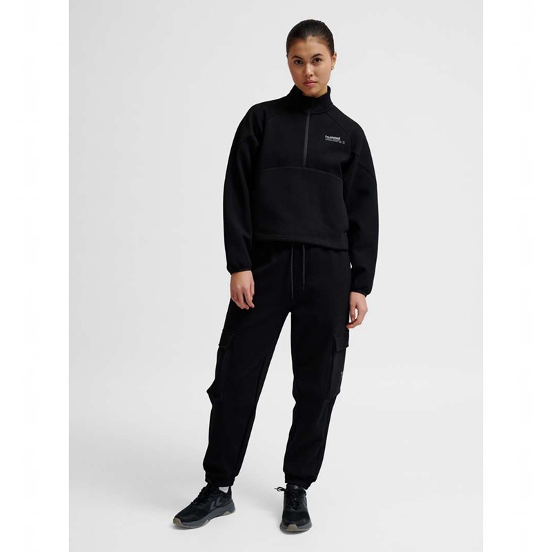 Hummel Tech Fleece Boxy Half Zip Broek Dames Zwart | 431700-885