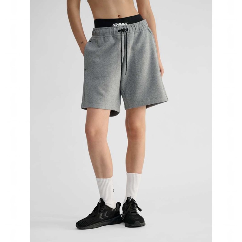 Hummel Tech Fleece Korte Broek Dames Grijs | 041858-309