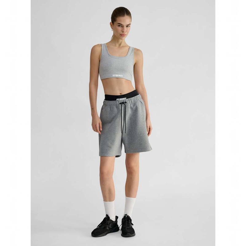 Hummel Tech Fleece Korte Broek Dames Grijs | 041858-309