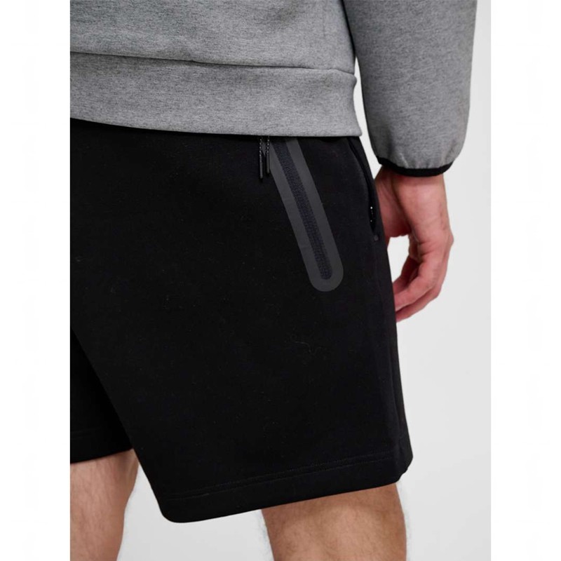 Hummel Tech Fleece Korte Broek Heren Zwart | 465670-052