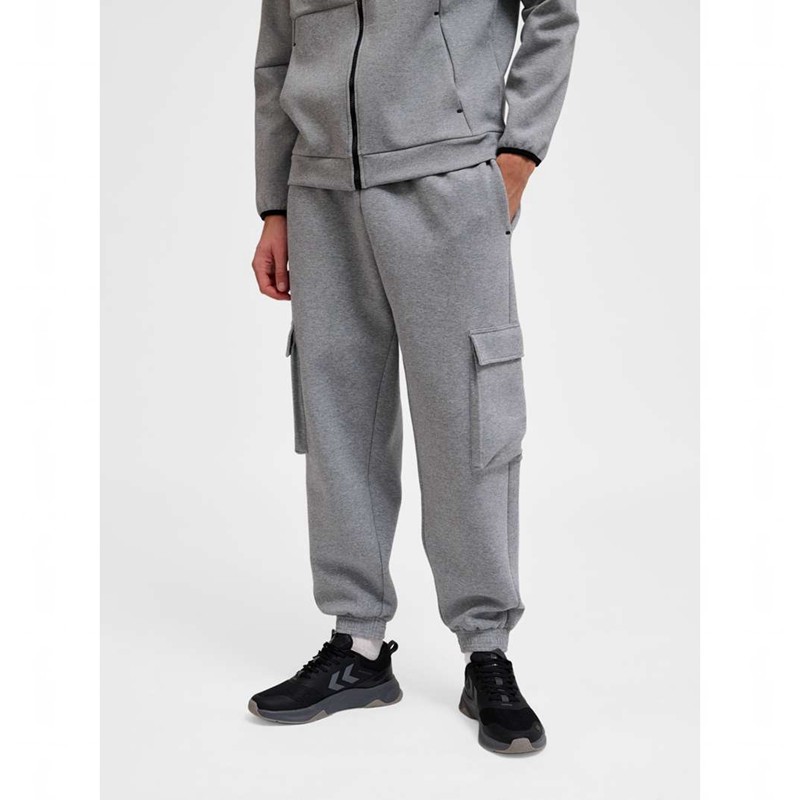 Hummel Tech Fleece Loose Cargo Broek Heren Grijs | 104080-690