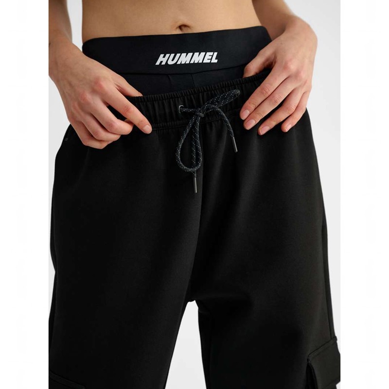 Hummel Tech Fleece Loose Cargo Broek Heren Zwart | 641272-500