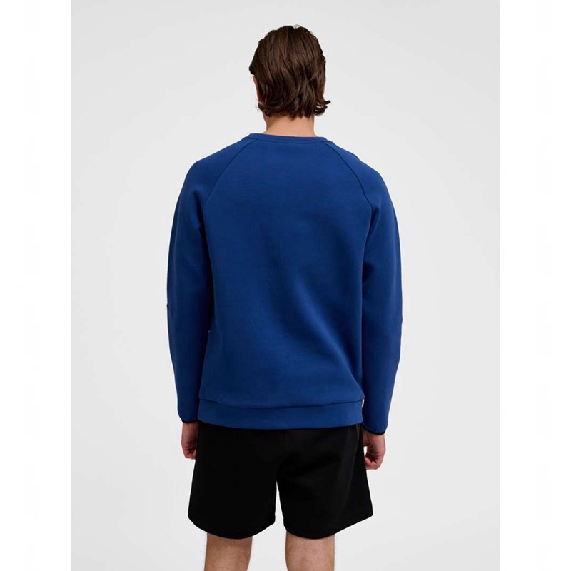 Hummel Tech Fleece Regular Crew Sweatshirts Heren Blauw | 659649-632