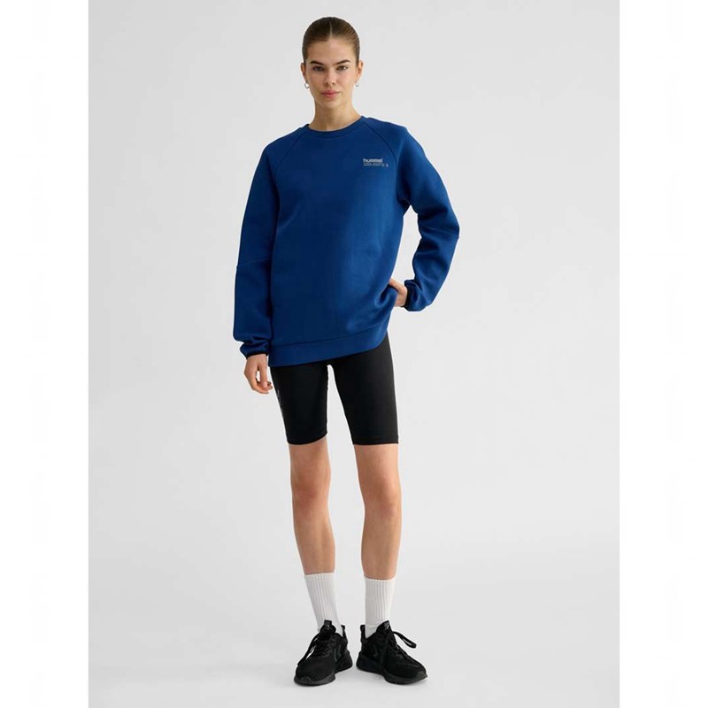 Hummel Tech Fleece Regular Crew Sweatshirts Heren Blauw | 659649-632
