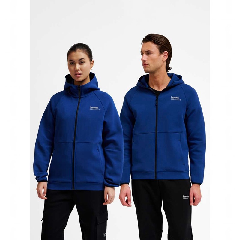 Hummel Tech Fleece Regular Zip Hoodie Heren Blauw | 776353-913