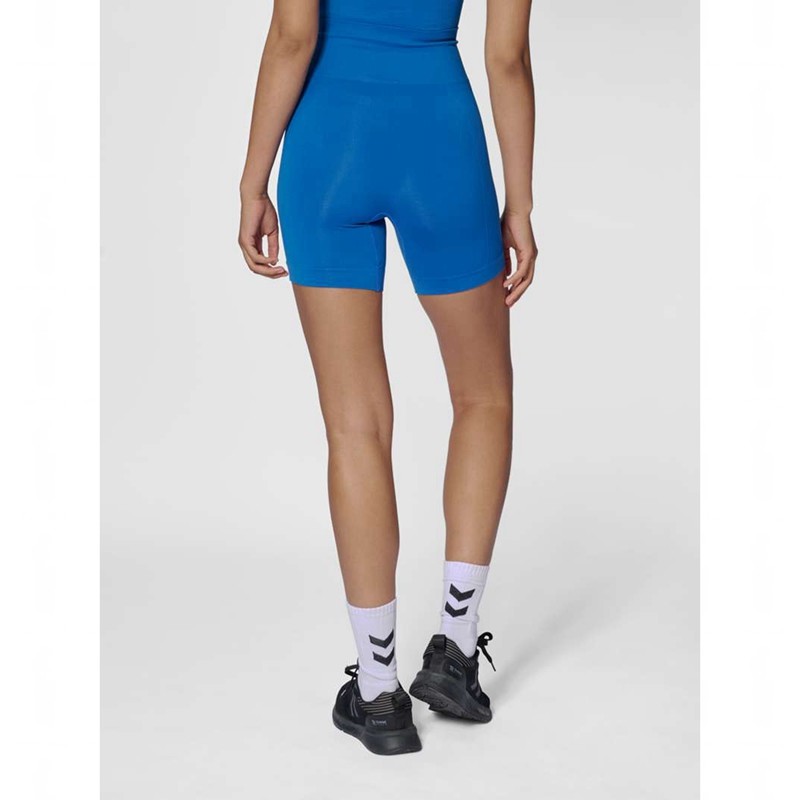 Hummel Tif Seamless Korte Broek Dames Blauw | 607696-376
