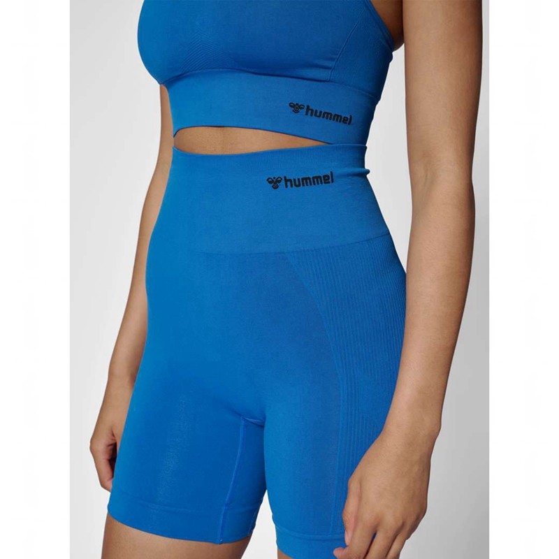 Hummel Tif Seamless Korte Broek Dames Blauw | 607696-376