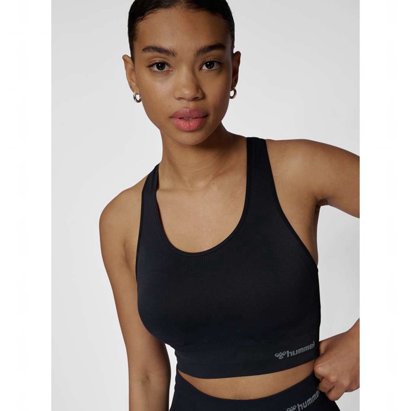 Hummel Tif Seamless Padded Sport BH Dames Zwart | 811918-937