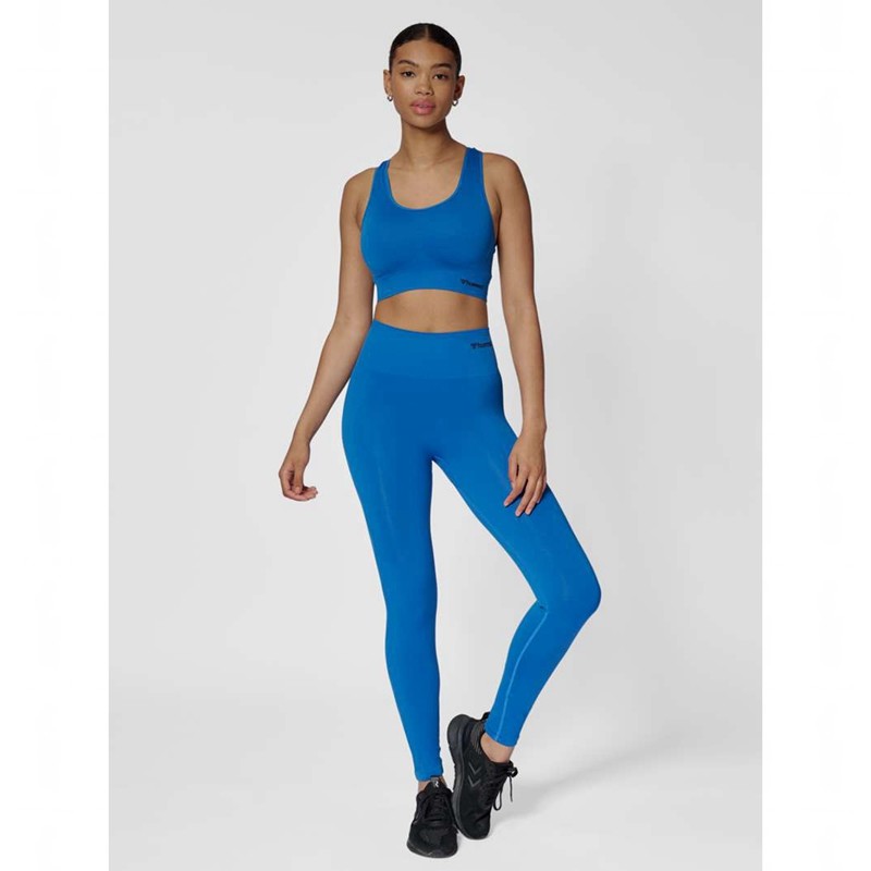 Hummel Tif Seamless Top Sport BH Dames Blauw | 444452-769