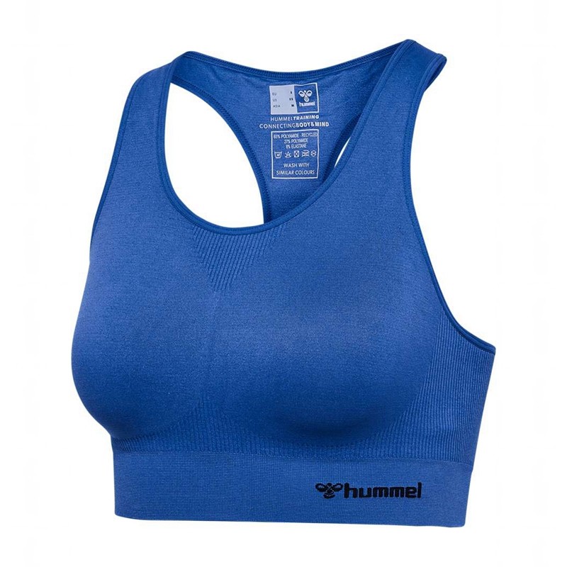Hummel Tif Seamless Top Sport BH Dames Blauw | 444452-769