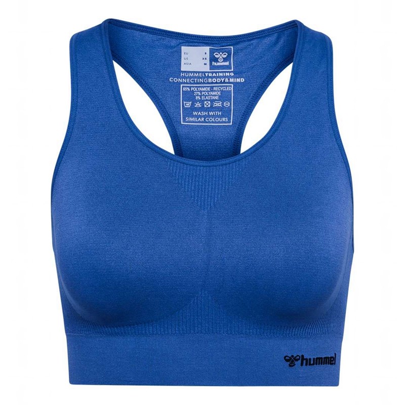 Hummel Tif Seamless Top Sport BH Dames Blauw | 444452-769