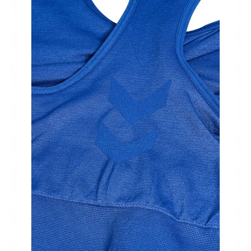 Hummel Tif Seamless Top Sport BH Dames Blauw | 444452-769