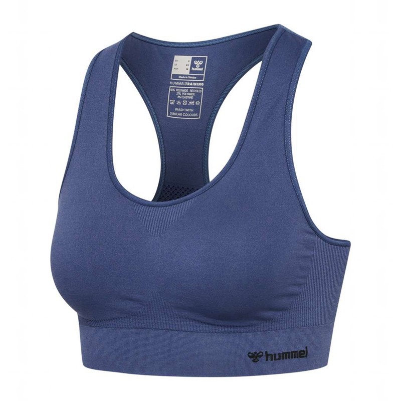 Hummel Tif Seamless Top Sport BH Dames Blauw | 045791-343