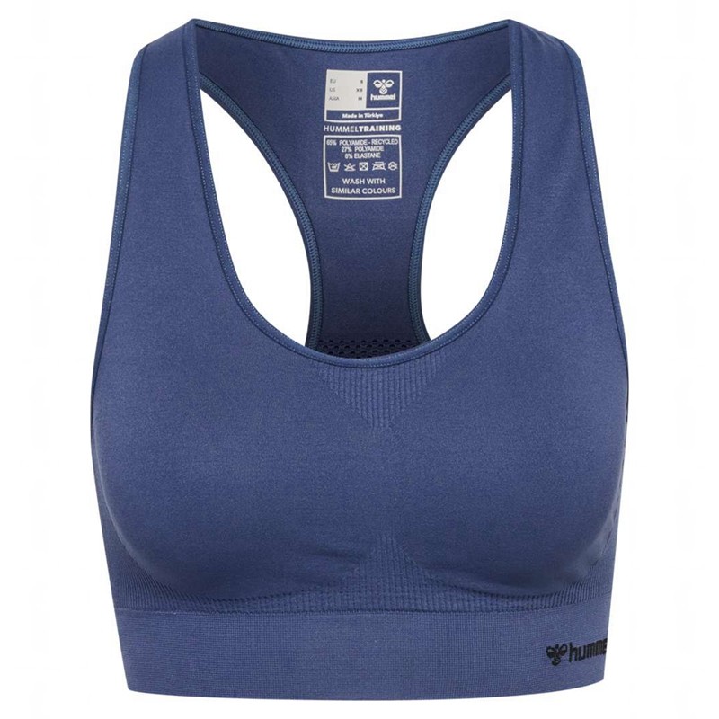 Hummel Tif Seamless Top Sport BH Dames Blauw | 045791-343
