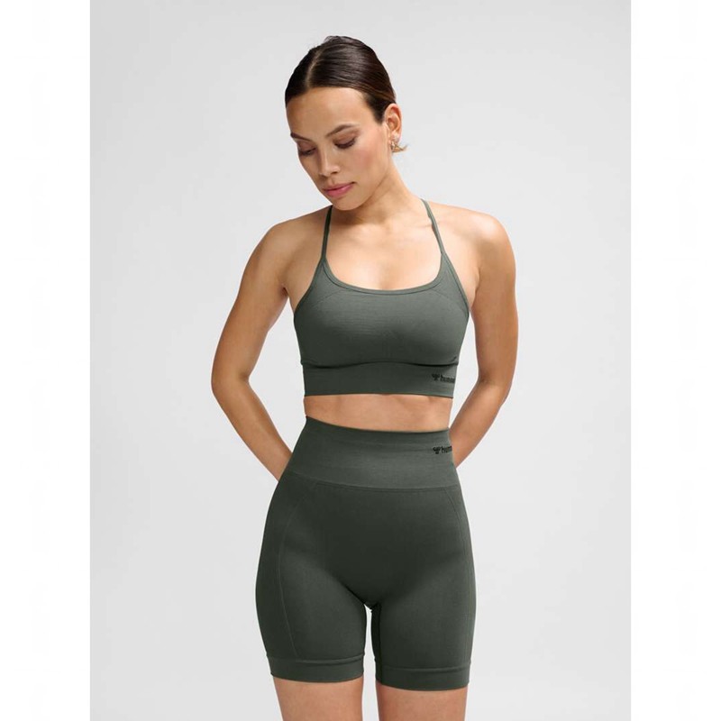 Hummel Tiffy Seamless Top Jurk Dames Groen | 426669-970