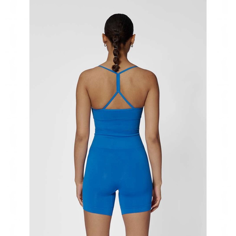 Hummel Tiffy Seamless Top Sport BH Dames Blauw | 059180-793