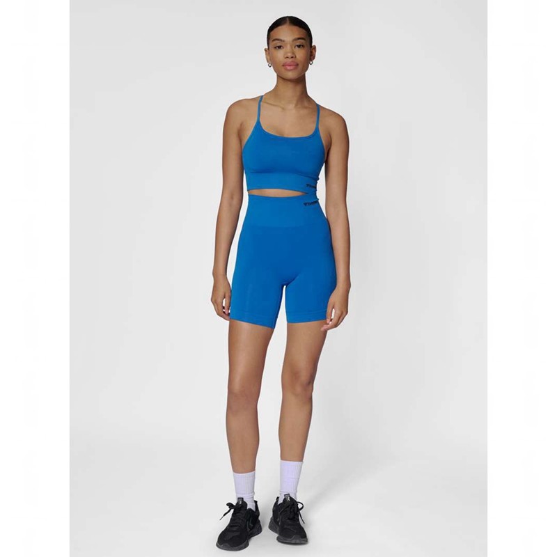 Hummel Tiffy Seamless Top Sport BH Dames Blauw | 059180-793
