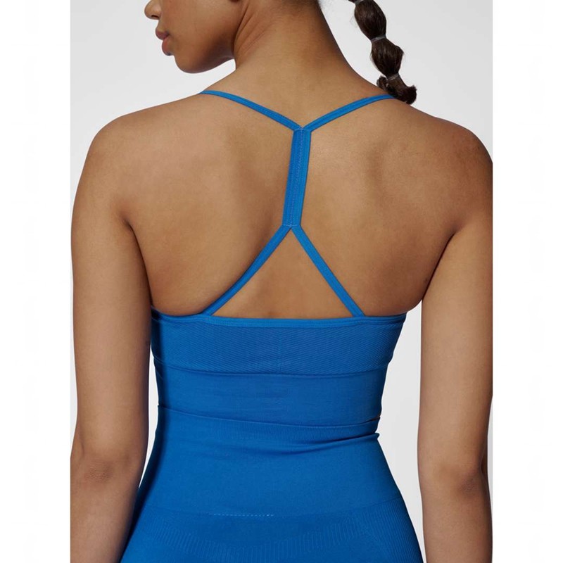 Hummel Tiffy Seamless Top Sport BH Dames Blauw | 059180-793