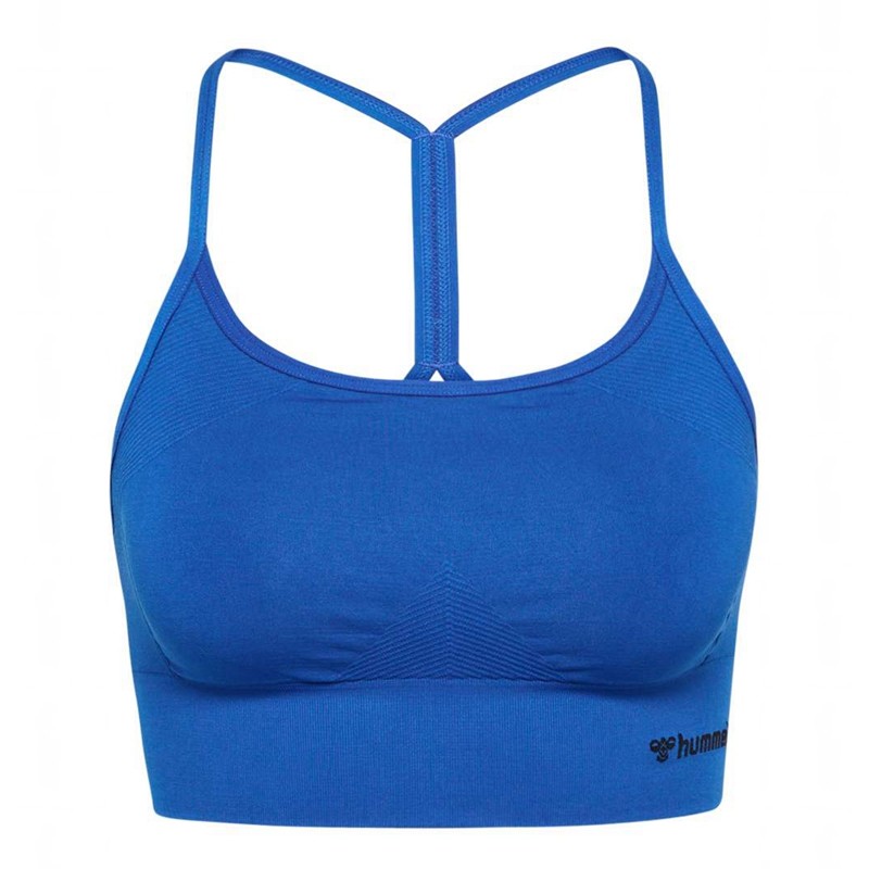 Hummel Tiffy Seamless Top Sport BH Dames Blauw | 059180-793