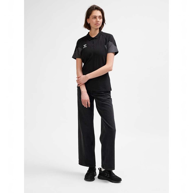 Hummel Travel Polo T-shirts Dames Zwart | 603564-085