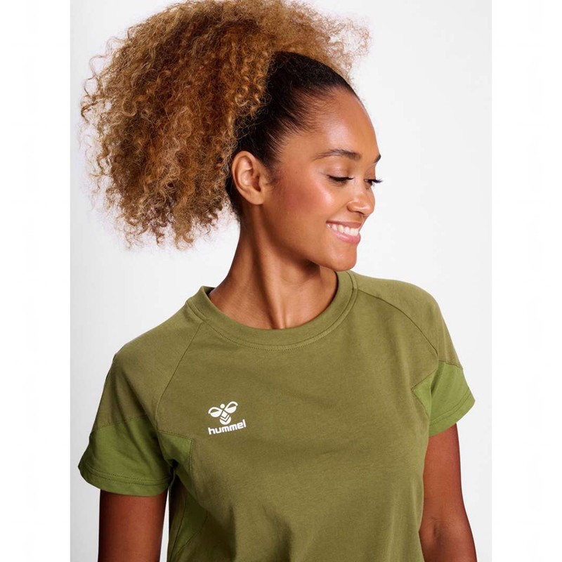 Hummel Travel S/S T-shirts Dames Olijfgroen | 003745-051