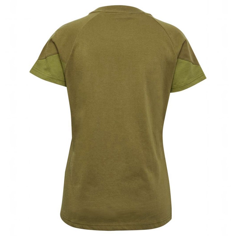 Hummel Travel S/S T-shirts Dames Olijfgroen | 003745-051
