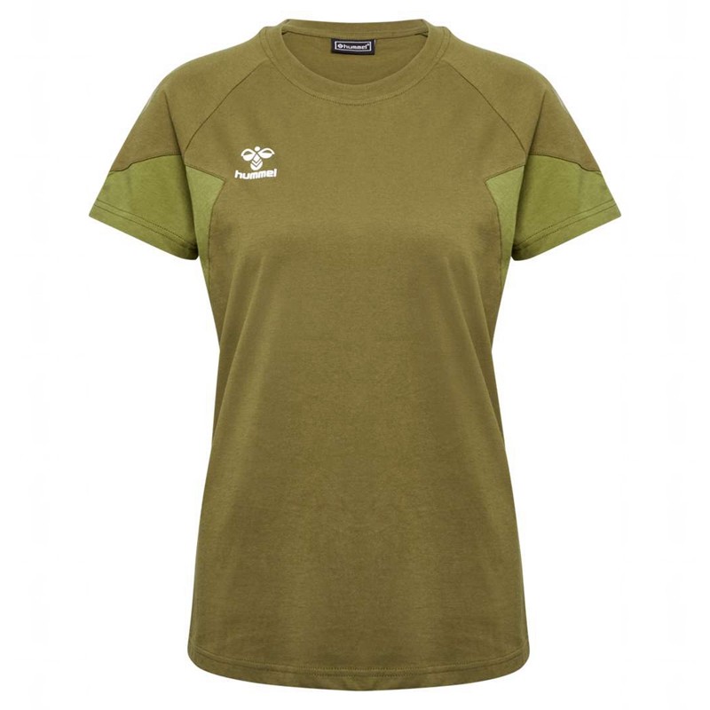 Hummel Travel S/S T-shirts Dames Olijfgroen | 003745-051