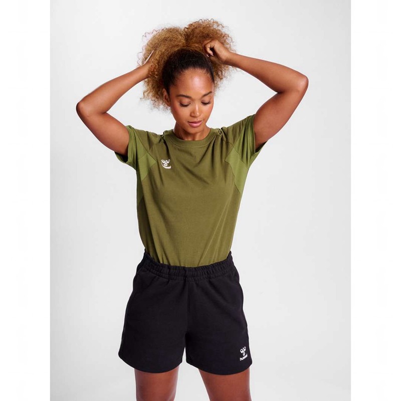 Hummel Travel S/S T-shirts Dames Olijfgroen | 003745-051
