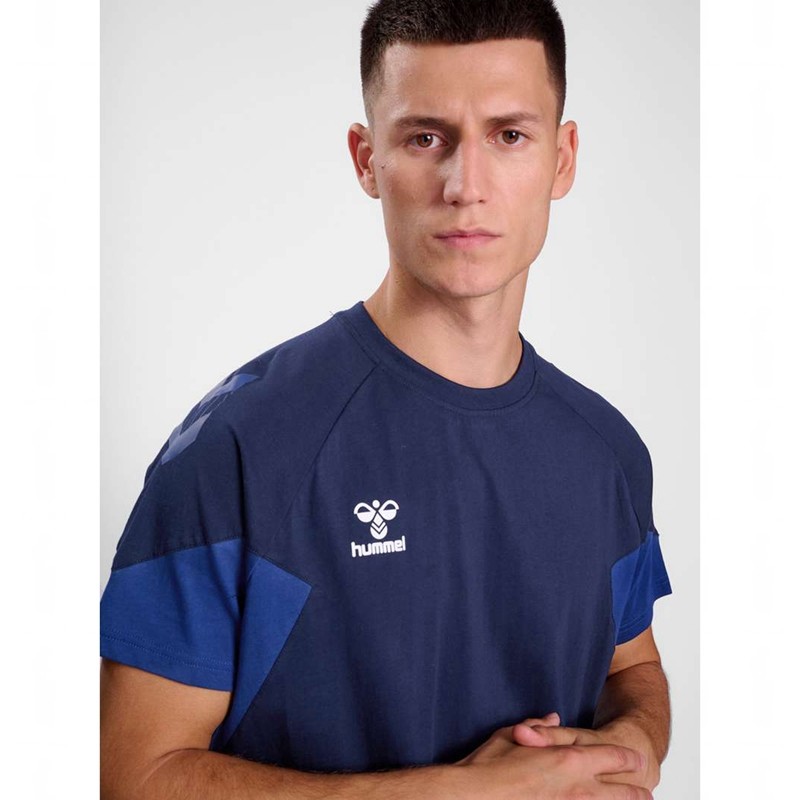 Hummel Travel S/S T-shirts Heren Donkerblauw | 547910-019