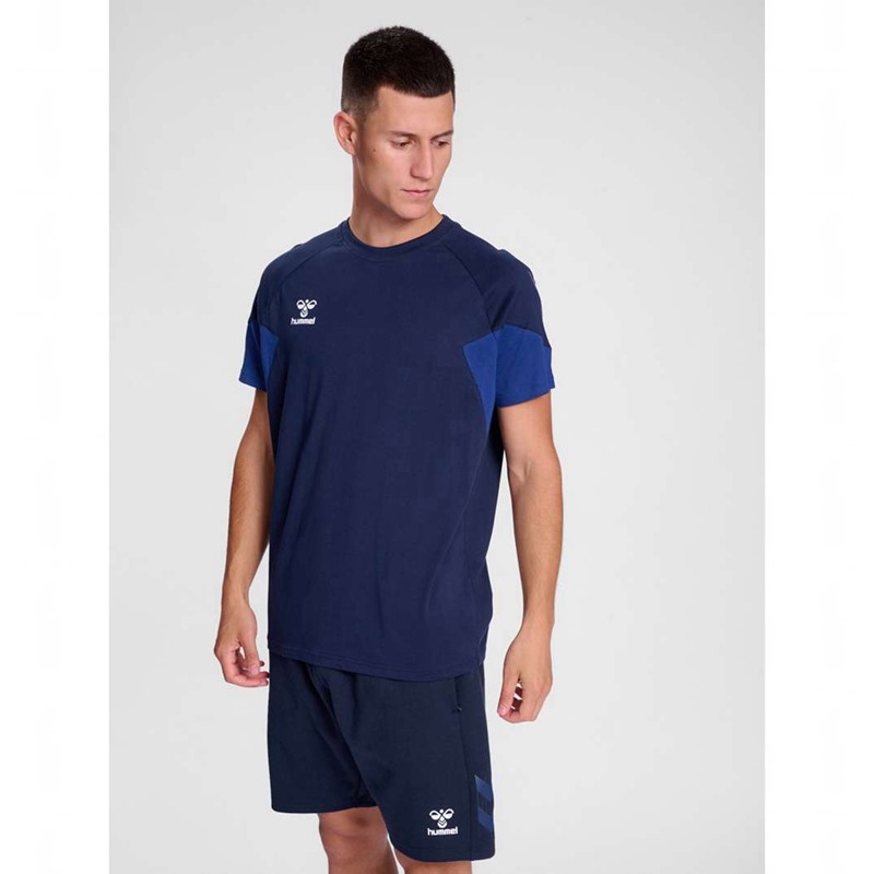 Hummel Travel S/S T-shirts Heren Donkerblauw | 547910-019