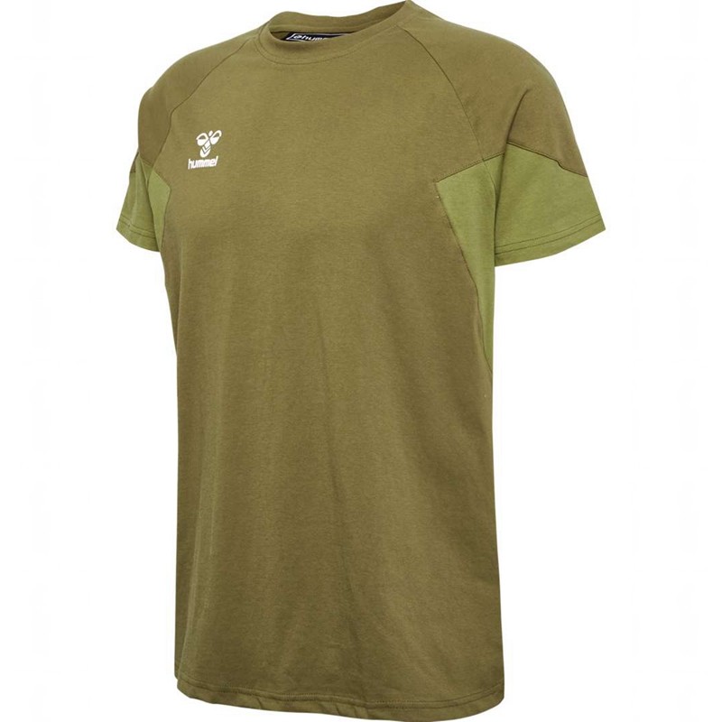 Hummel Travel S/S T-shirts Heren Olijfgroen | 546825-675