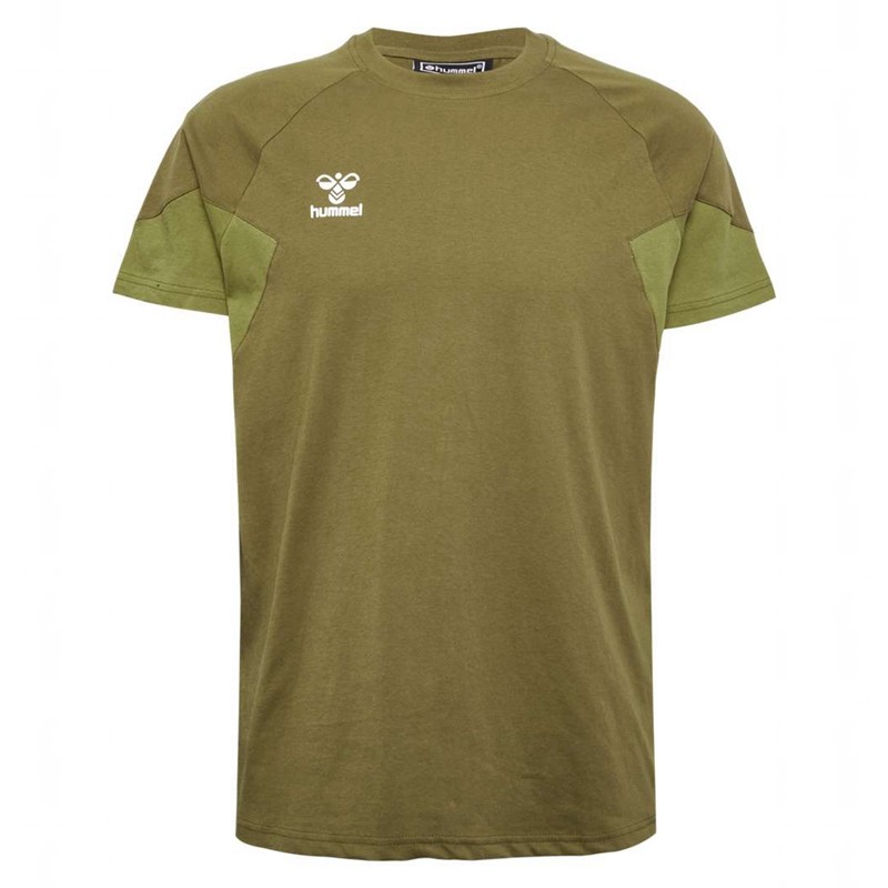 Hummel Travel S/S T-shirts Heren Olijfgroen | 546825-675