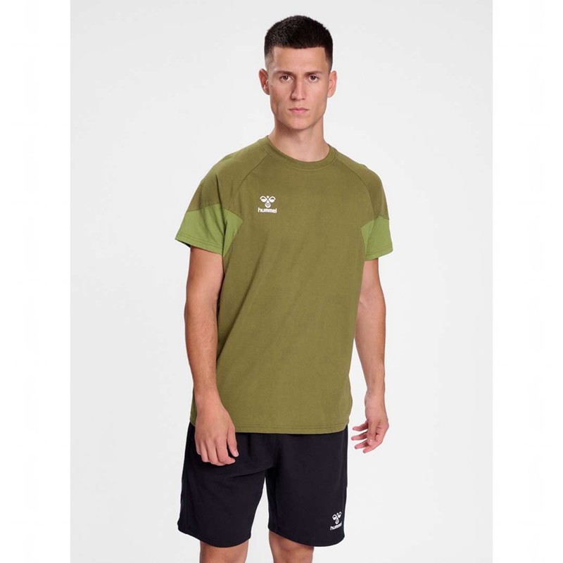Hummel Travel S/S T-shirts Heren Olijfgroen | 546825-675