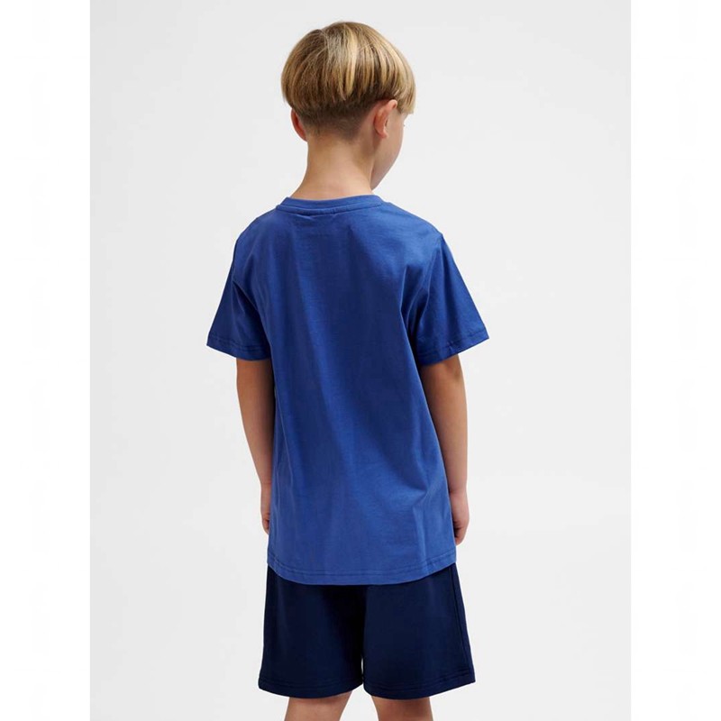 Hummel Trelle S/S T-shirts Kinderen Blauw | 514145-852