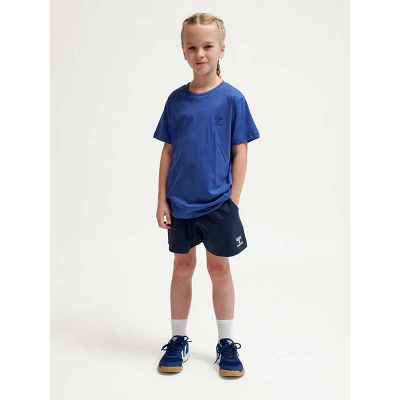 Hummel Trelle S/S T-shirts Kinderen Blauw | 514145-852