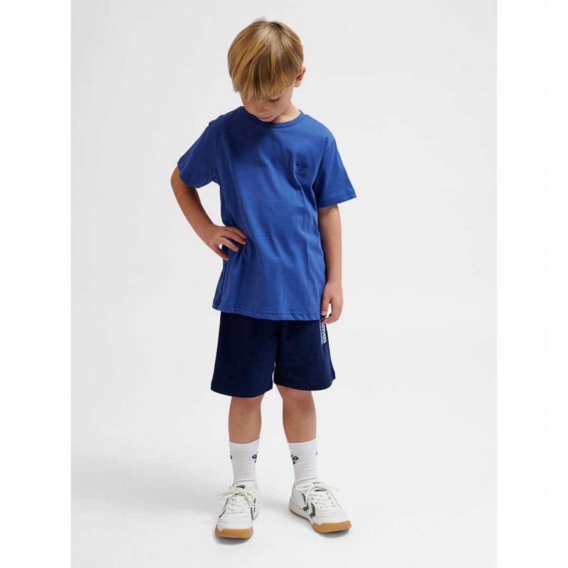 Hummel Trelle S/S T-shirts Kinderen Blauw | 514145-852