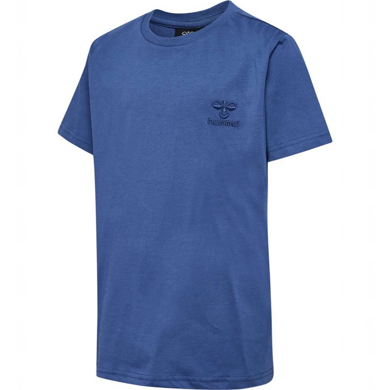 Hummel Trelle S/S T-shirts Kinderen Blauw | 514145-852