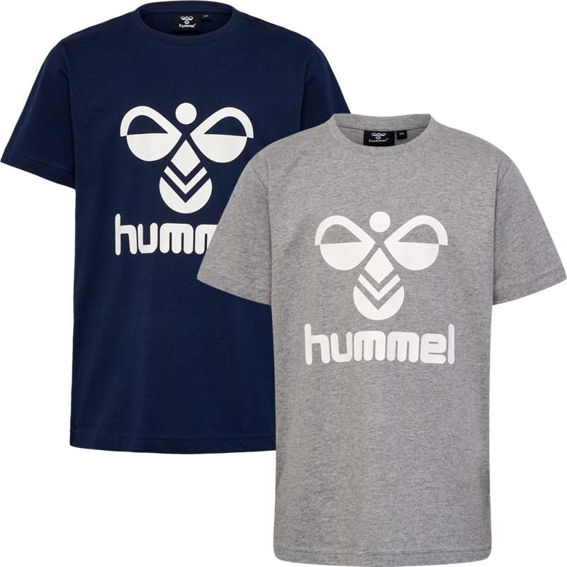 Hummel Tres S/S 2-pk T-shirts Kinderen Zwart | 718659-622